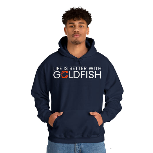 Better with Goldfish Navy Hoodie